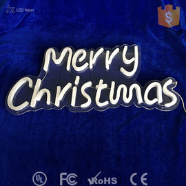 Merry Christmas LED Neon Letter Lights Pink And Red Stable Reliability And Anti UV