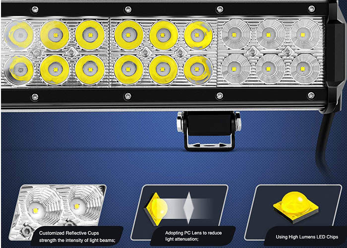 126 Watt 20 Inch Vehicle LED Light Bar High Intensity LED High Performance
