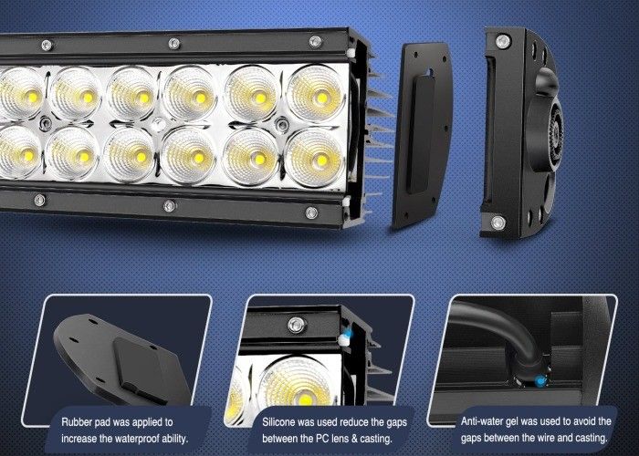 4 X 4 Powerful Led Flood Light Bar 42 Inch 240W Customized Service