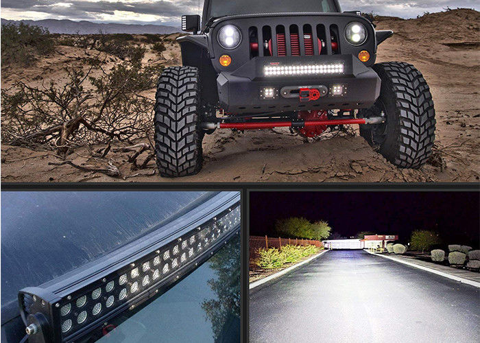 32 Inch Curved LED Light Bar , Led Off Road Driving Lights Input DC 9V-36V