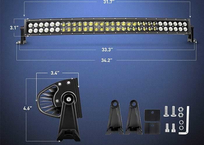 Bright Curved LED Work Light Bar
