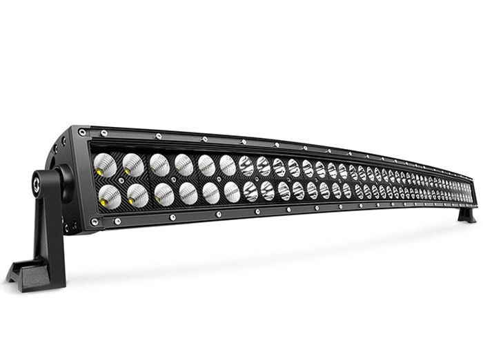 Waterproof 52Inch Led Light Bar / Black Cover Curved 312W Led Car Lightbar