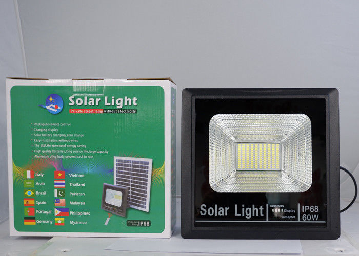 60 Watt Solar LED Flood Lights With Motion Sensor , Waterproof Solar Powered LED Lights
