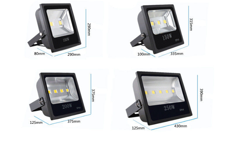 200W COB Led Flood Light Integrated Outdoor Aluminium High Brightness IP66