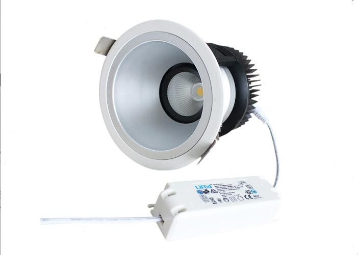 IP20 40 Watt LED Recessed Downlight For Office / Hotel  24 Degree Beam Angle