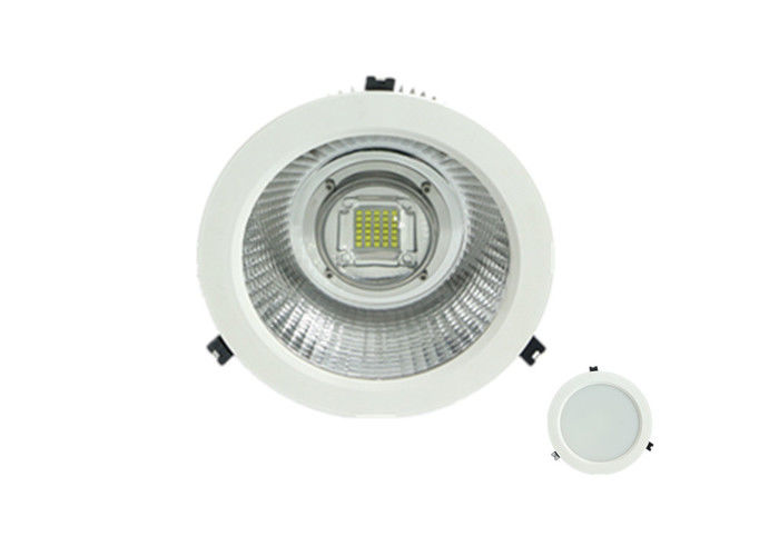 High Power LED Recessed Downlights Fins Aluminum Cooling For Indoor Hall / Conference Room