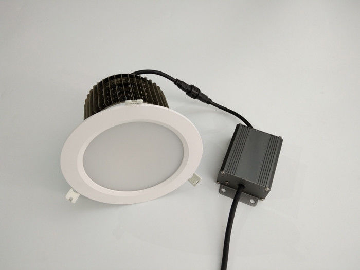 High Power LED Recessed Downlights Fins Aluminum Cooling For Indoor Hall / Conference Room