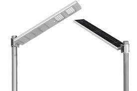 55 Watt Solar Powered Road Lights Chanpower Based Galvanized Pole