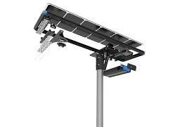 Long Pole Distance Solar Energy Led Lights Li - Ion Battery Galvanized Quadrate Pole 50W