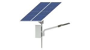 Outdoor 40 Watt Smart Solar Street Light Flux 6600lm Excellent Efficiency